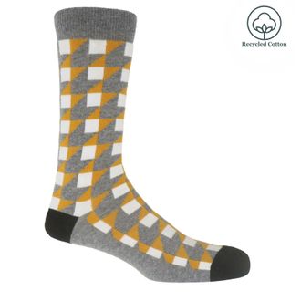 Peper Harow Dimensional Mens Socks - Grey