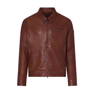 Peuterey Gilma Jacket - Heren - Leren en Su&egrave;de Jassen - Bruin - S - Leer - Jassen