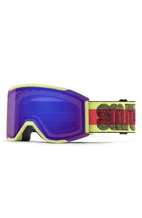 Smith Squad MAG 170mm ChromaPop Low Bridge Snow Goggles in Serpentine Lined Up/Violet at Nordstrom