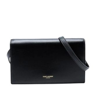 Saint Laurent Pre-owned Cross Body Bags, female, Black, Size: ONE SIZE Pre-owned Vintage Crossbody Bag