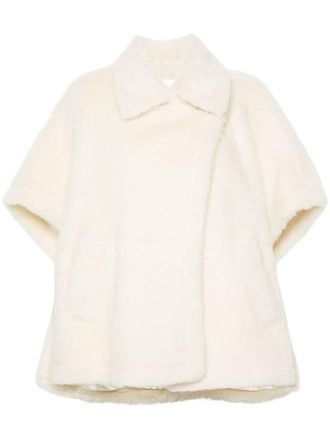Max Mara Tebe cape - women - Virgin Wool/Alpaca Wool/Silk/Viscose - OS - White