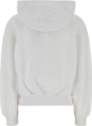 Polo Ralph Lauren Womens Cotton-Blend Hoodie White Polyester Sweater