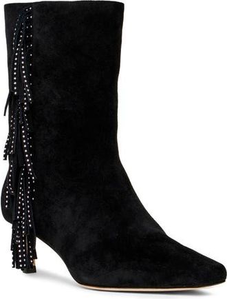 Paige Aya Kitten Heel Boot in Black/Studded at Nordstrom, Size 10.5