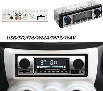 OEM Radio Est&eacute;reo Fm Retro Para Coche, Reproductor Inteligente, Puerto Usb, Lector De Tarjetas, Radio Para Coche, Negra