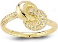 Glaze Jewelry Pav&eacute; Cubic Zirconia Love Knot Ring in Gold at Nordstrom Rack, Size 9