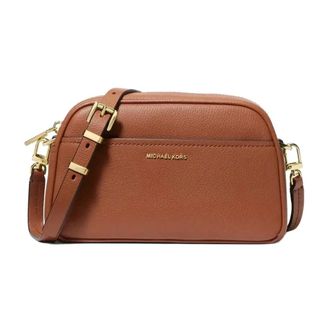 Michael Kors Cross Body Bags, female, Brown, Size: ONE SIZE Jet Set Small Leather Camera Crossbody Bag