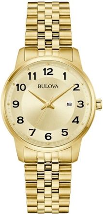Bulova Classic Quartz Gold Dial Ladies Watch 97M121