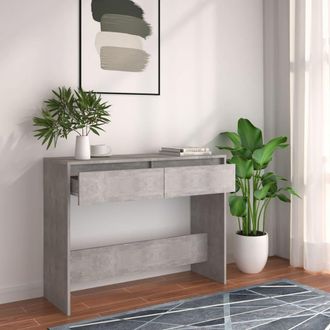 vidaXL Vidaxl - Mesa Consola Madera De Ingenier&iacute;a Gris Hormig&oacute;n 100x35x76,5 Cm