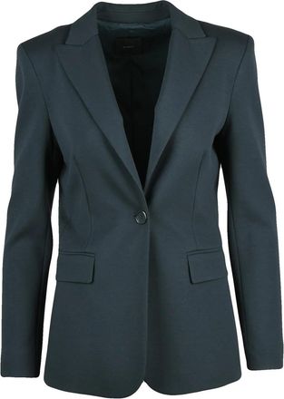 Pinko Forest Green New Signum Viscose-Blend Jacket