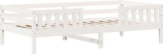 vidaXL Vidaxl - Estructura de cama sin colchón madera maciza blanca 90x190 cm