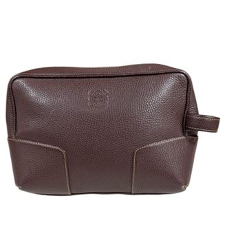Loewe Brown Leather Clutch Bag (Pre-Owned)