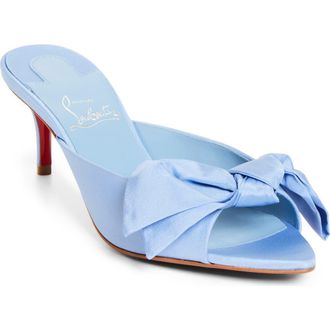 Christian Louboutin Mulazee Slide Sandal in Ceruleo/Lin Ceruleo at Nordstrom, Size 10.5Us