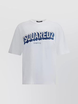 Dsquared2 cotton relaxed fit logo print t-shirt