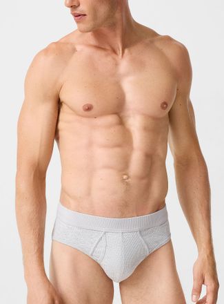Le 31 Mens Stretch ribbed brief Organic Cotton and recycled polyester