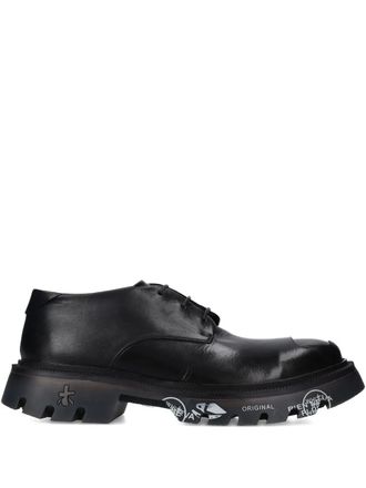 Premiata peckham lace-up shoes - men - Calf Leather/Rubber/Leather - 11 - Black