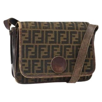 Fendi Pre-owned Canvas Cross Body Bag - Dames - Pre-owned - Bruin - Maat: ONE Size