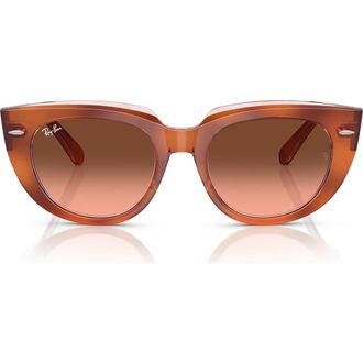 Ray-Ban 52mm Gradient Square Sunglasses in Brown Gradient at Nordstrom
