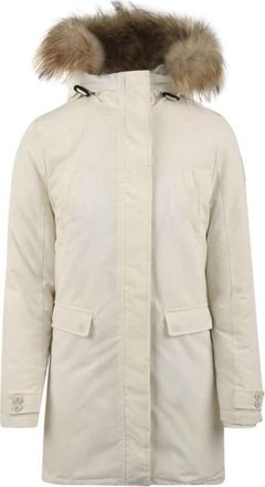 Bomboogie Stijlvolle Witte Jas - Dames - Winterjassen - Wit - M - Leer - Jassen