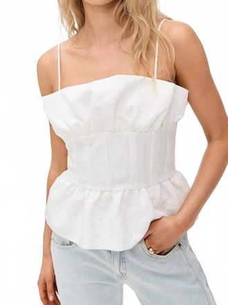 Line & Dot Theo Top In White