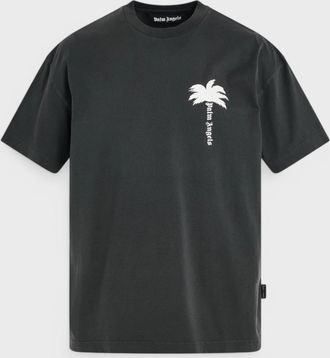 Palm Angels The Palm T-shirt Donkergrijs/Off-white