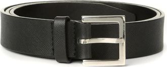 Orciani Klassieke leren riem met gepolijste gesp - Heren - Riemen - Zwart - 100 CM - Leer - Accessoires