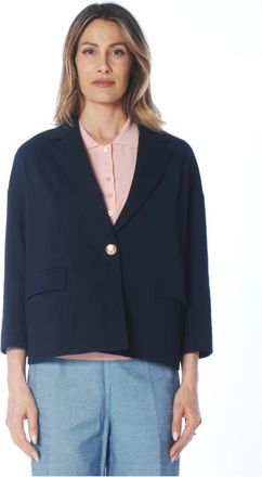 Circolo 1901 Giacca caban - Dames - Blazers - Blauw - M - Katoen - Jassen