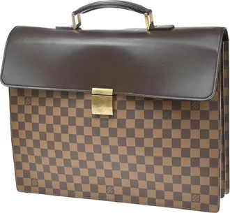 Louis Vuitton Altona Damier Ebene Brown Canvas Briefcase Bag (Pre-Owned)