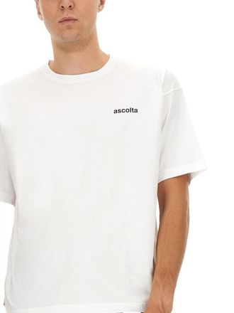 Aspesi Logo-Print Cotton T-Shirt - White