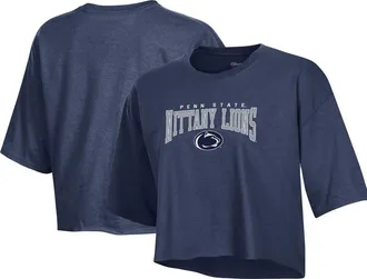Champion Womens Champion Heather Navy Penn State Nittany Lions Boyfriend Cropped T-Shirt at Nordstrom, Size X-Large