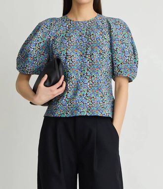 Apiece Apart Lino Top In Cloud Cottage Floral