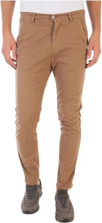 Daniele Alessandrini Jeans - Heren - Chinos - Bruin - W32 - Katoen - Broeken
