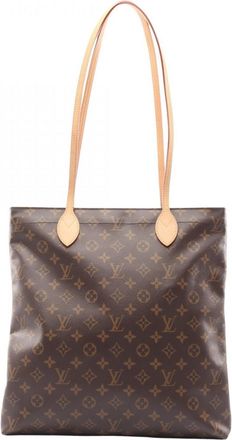 Louis Vuitton Brown Pvc Coated Canvas Leather Tote Bag (Pre-Owned)