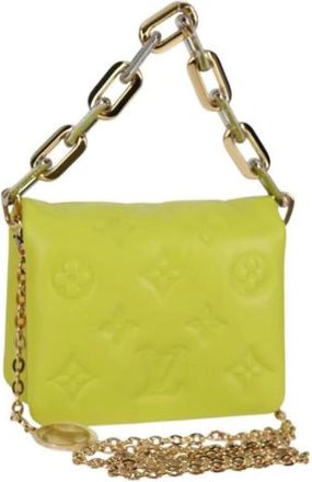 Louis Vuitton Tweedehands leren Louis Vuitton tassen - Dames - Vintage Handtas - Groen - ONE Size - Leer - Vintage