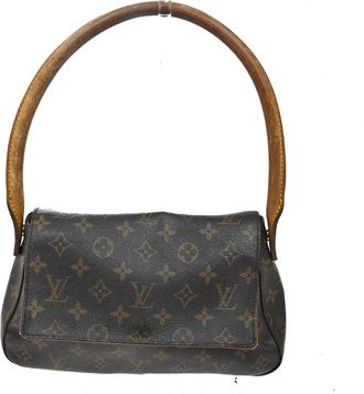 Louis Vuitton Looping Handbag Monogram Canvas Brown Canvas Handbag (Pre-Owned)