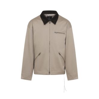 MASTERMIND WORLD Tailored Cotton Jacket With Contrasting Collar And Graphic Detail