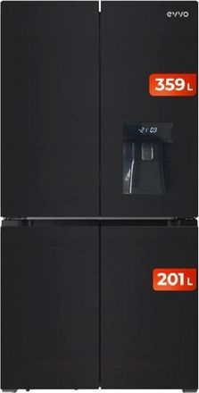 Cecotec Evvo Frigor&iacute;fico Americano 4 Puertas, Total No Frost, Compresor Inverter, Capacidad Frigor&iacute;fico 359l Y 201l Nevera, Dispensador