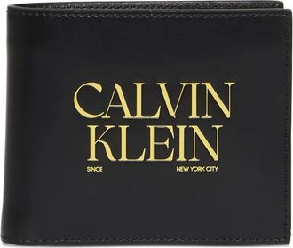 Calvin Klein logo-print wallet - men - Calf Leather - One Size - Black