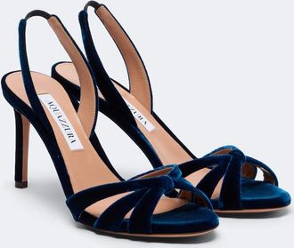 Aquazzura Tati velvet slingback sandals