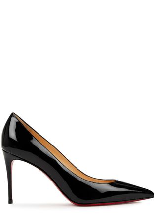 Christian Louboutin Kate 85 Patent Leather Pumps - Black