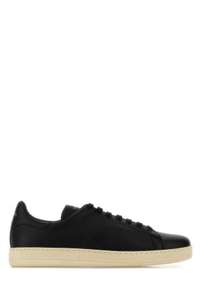 Tom Ford Black Leather Warwick Sneakers