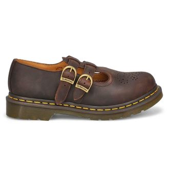 Dr. Martens 8065 Mary Jane Crazy Horse Leather Womens Casual Shoes - Dark Brown - Size:UK 6.5