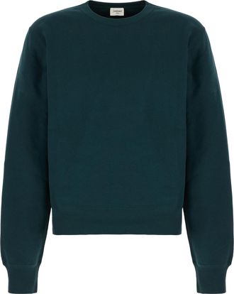Saint Laurent Dark Green Cotton Sweatshirt