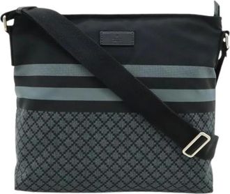 Gucci Pre-owned Cross Body Bags, female, Black, Size: ONE SIZE Pre-owned Nylon Cross Body Bag