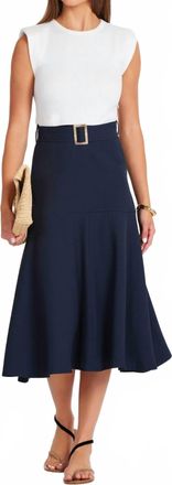 Bishop + Young Kristopher Twofer Midi Dress In Navy