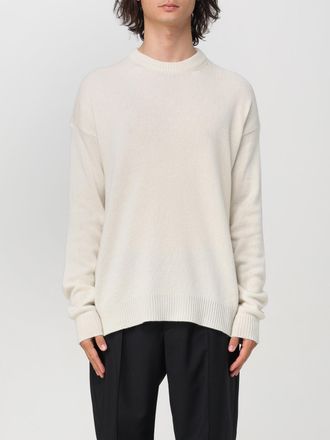 Jil Sander Mens Cashmere Crew Neck Sweater Relaxed Fit - Ivory - Size EU 46 (Mens)