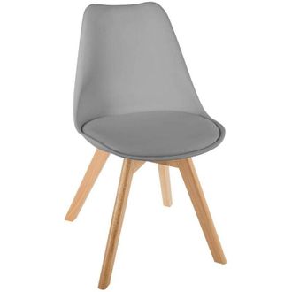 Atmosphera Sedia Baya gambe in faggio grigio Atmosphera cr&eacute;ateur dint&eacute;rieur