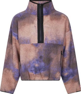 The North Face Relaxed-Fit Mottled Half-Zip Fleece Jacket