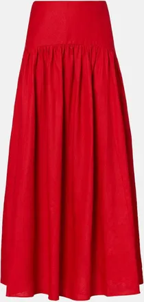 Staud Procida linen maxi skirt
