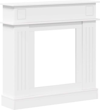 vidaXL Marco De Chimenea Blanco 102 X 26 X 100 Cm Madera De Ingenier&iacute;a Vidaxl