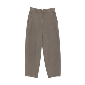 Via Masini 80 Rechte broek - Dames - Broeken - Grijs - Maat: XS